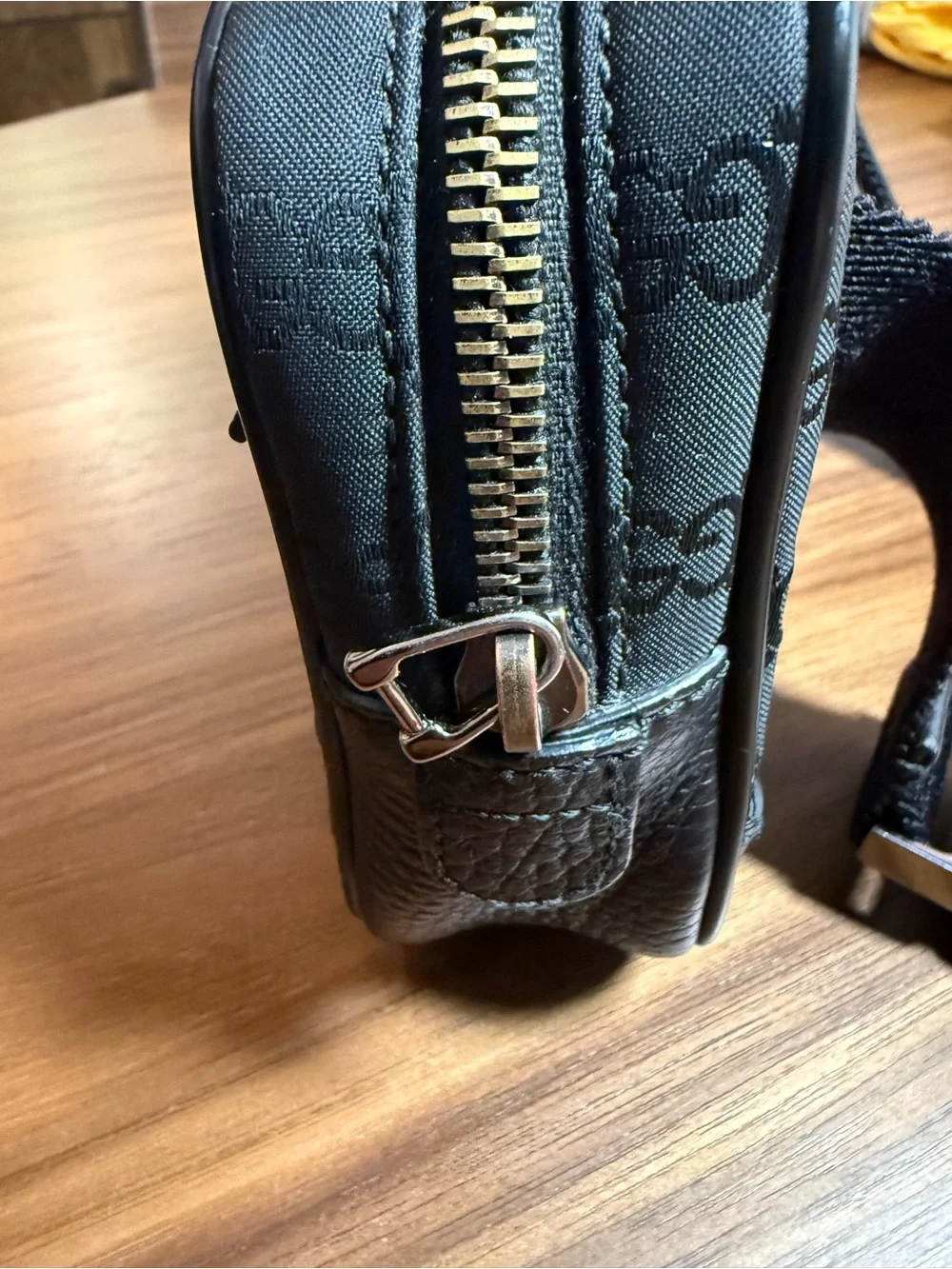Gucci - GG Print Nylon Body/Belt/Crossbody Bag - Black/Silver - 336672